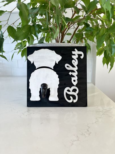 Discover Custom Dog Leash Holder, Personalized Wood Pet Leash Holder