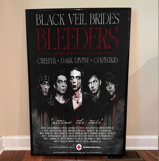 Discover Black Veil Brides - Tour 2024 Poster