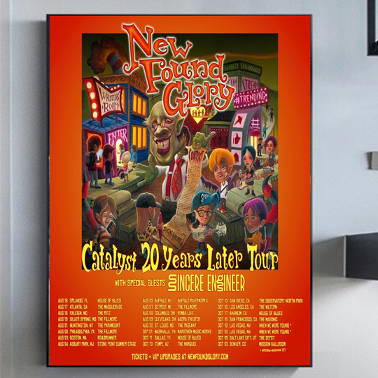 Discover New Found Glory 2024 Catalyst 20 Years Later Tour Poster