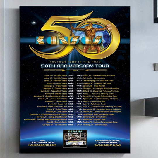 Discover Kansas 50th Anniversary Tour 2024 Poster