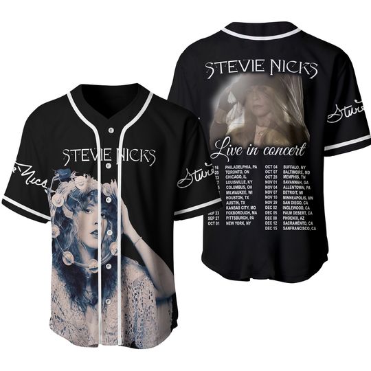 Discover Stevie Nicks Tour  Live In Concert Music Baseball Jersey