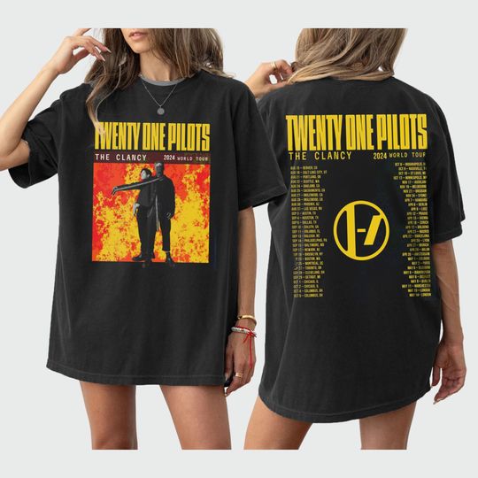 Discover Pilotss Band 2024-2025 Clancy World Tour with Dates Shirt