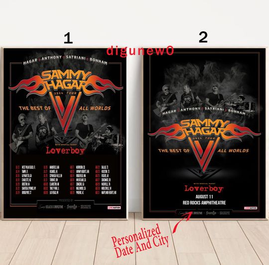 Discover Sammy Hagar  2024 Tour Poster
