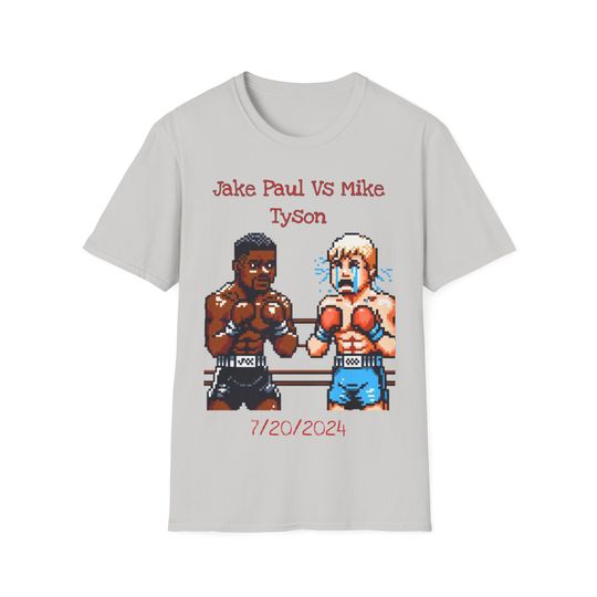 Discover Jake Paul VS Mike Tyson Boxing 7/20/24 Graphic Shirt, Hilarious Shirt, Boxing Shirt