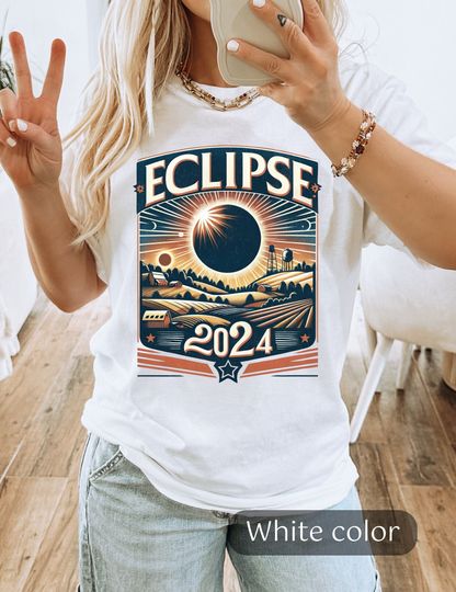 Discover Total Solar Eclipse Shirt, Boho Sun and Moon Tshirt, Vintage