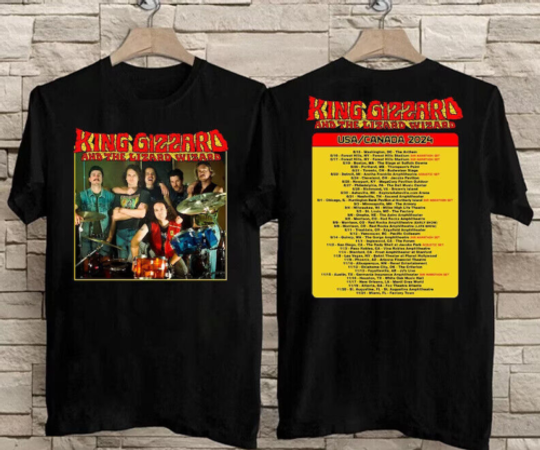 Discover King Gizzard The Lizard Wizard World Tour 2024 T-Shirt