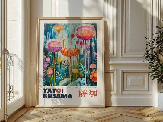 Discover YAYOI KUSAMA Print, Wall Art Japanese Wall Art