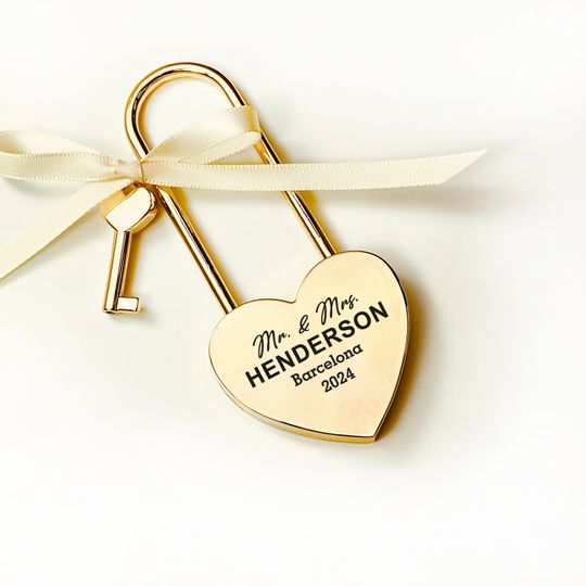 Discover Personalized Wedding Anniversary Engraved Heart Padlock With Long Lock