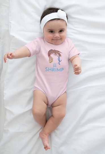 Discover Lil Shrimp Baby Clothes Short Sleeve Original Aquatic