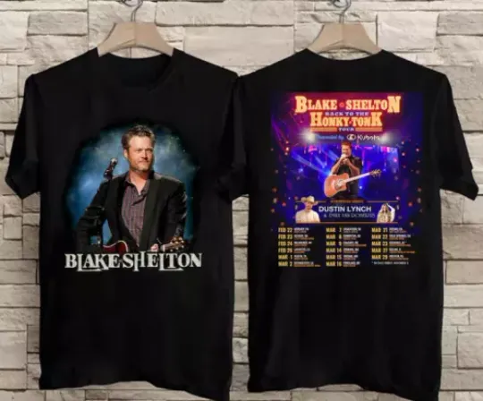 Discover Blake Shelton 2024 Back to the Honky Tonk Tour Shirt, Blake Shelton Fan Shirt