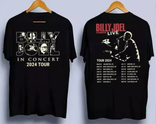 Discover Billy Joel World Tour 2024 Shirt, Billy Joel Shirt, Music Tour Shirt