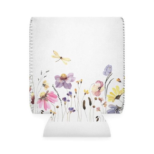Discover Sweet Purple Floral Can cooler