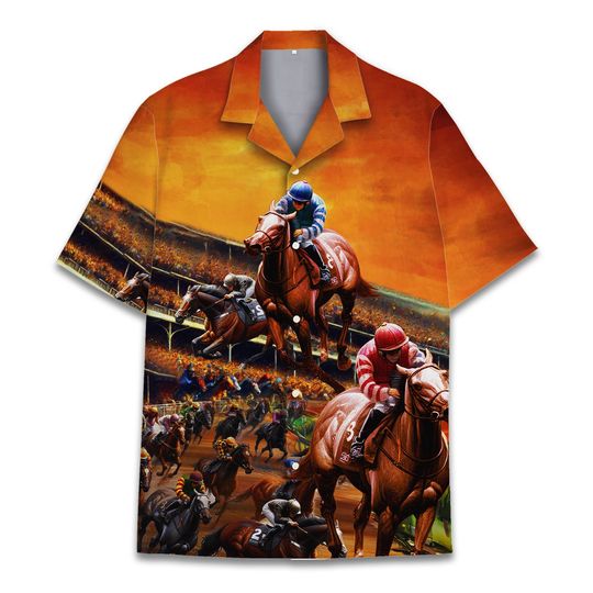 Discover Horse Racing Hawaiian Shirt For Men Women