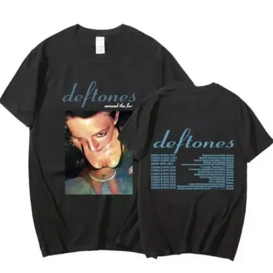 Discover Vintage Deftone Rock Band Unisex Streetwear Around The Fur Tour Concert T-Shirt