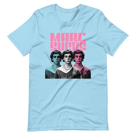 Discover Marc Sucks Empire Records Mark Funny Pop Art 90 Movies Damn the Man Unisex t-shirt