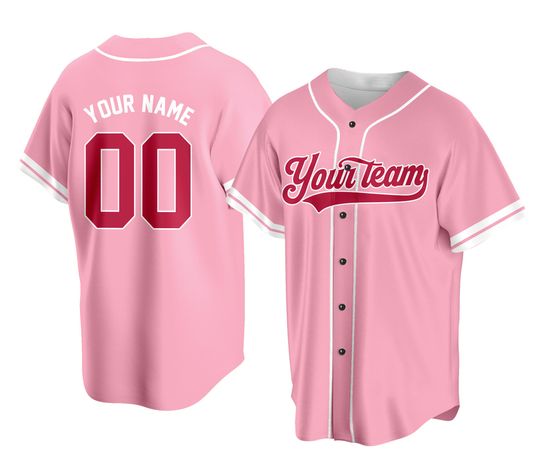 Discover Personalized Name Stripe Line Color Baseball Jersey