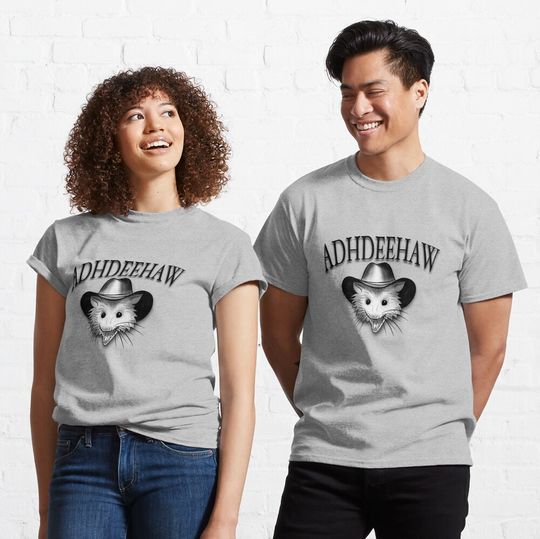 Discover ADHD Possum Cowboy Meme “ADHDEEHAW” T-Shirt
