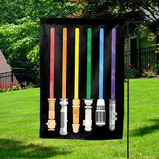 Discover Light Saber Pride Garden Flag, Pride Flag, LGBTQ Garden Flag