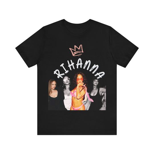 Discover Vintage 90s Rihanna Graphic T-Shirt, Rihanna Fan Gift, RnB Rapper Graphic Shirt