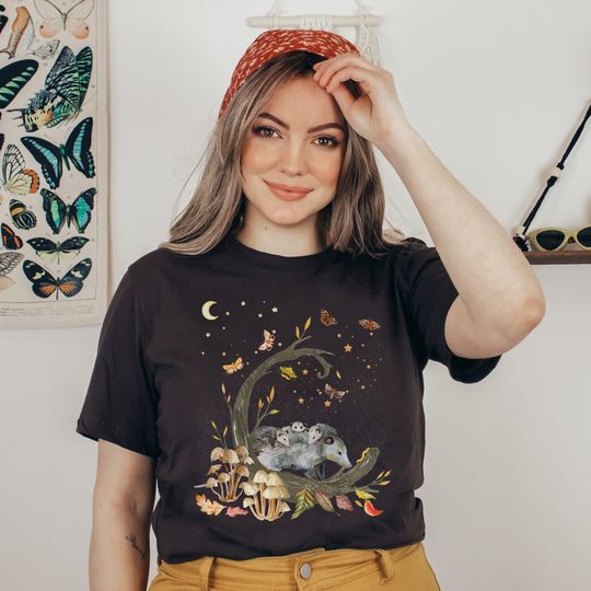 Discover Possum Cottagecore Nature T-Shirt