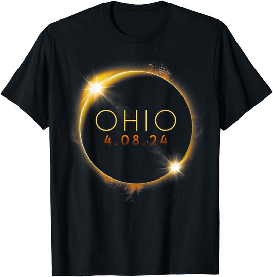 Discover Solar Eclipse 2024 State Ohio Total Solar Eclipse T-Shirt