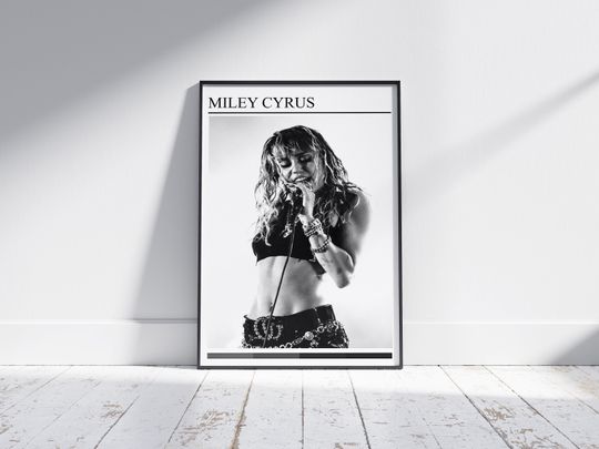 Discover Miley Cyrus Wall Decor Poster Print for Home