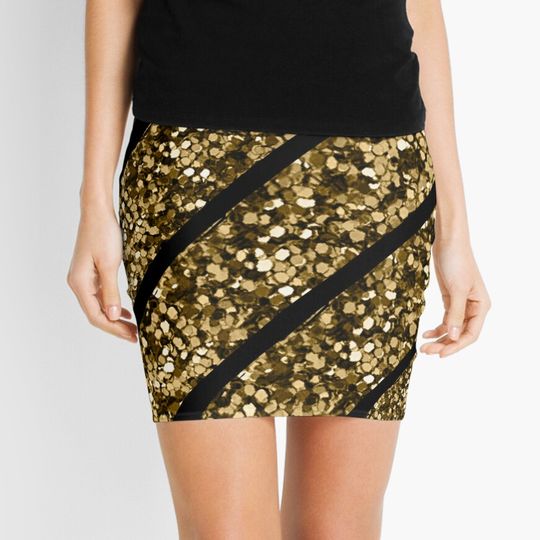 Discover Golden stripes : patterns : funky Mini Skirt