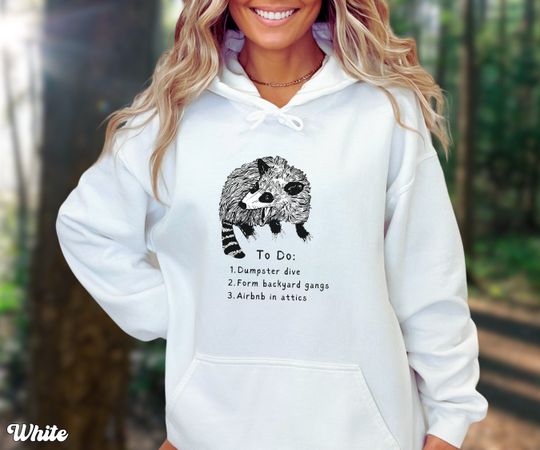 Discover Raccoon To Do List Hoodie