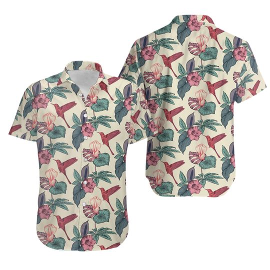 Discover Hummingbird Pattern Hawaiian Shirt