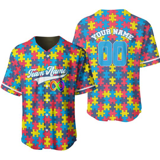 Discover Personalized Autism Awareness Month Baseball Jersey