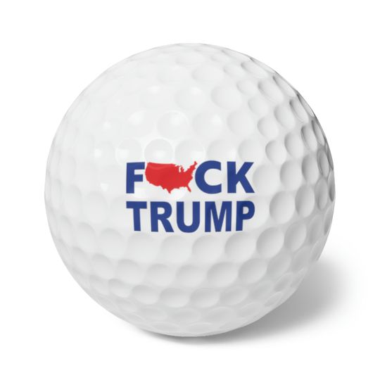 Discover F.u.c.k Donald Trump Joe Biden Funny Golf Balls