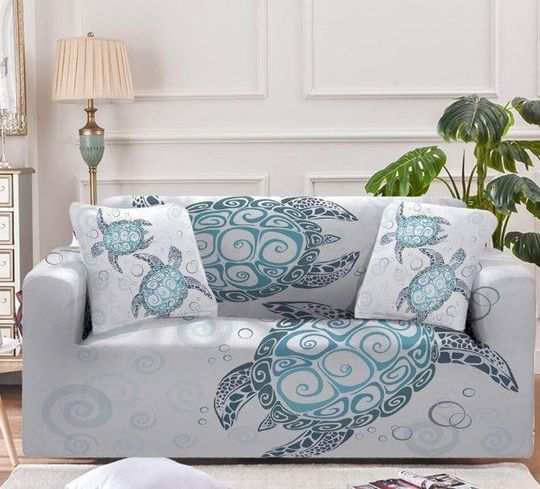 Discover Sea Turtle Couch Cover Sofa Slipcover Beach Ocean Theme Armchair Loveseat