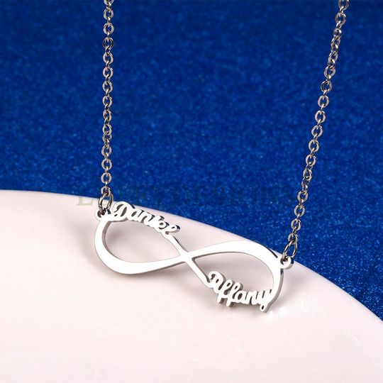 Discover Personalized Infinity Eternity Custom Couple Name Necklace