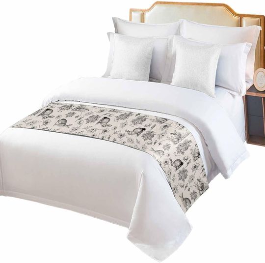 Discover Farmhouse Bunny Floral Bed Runner