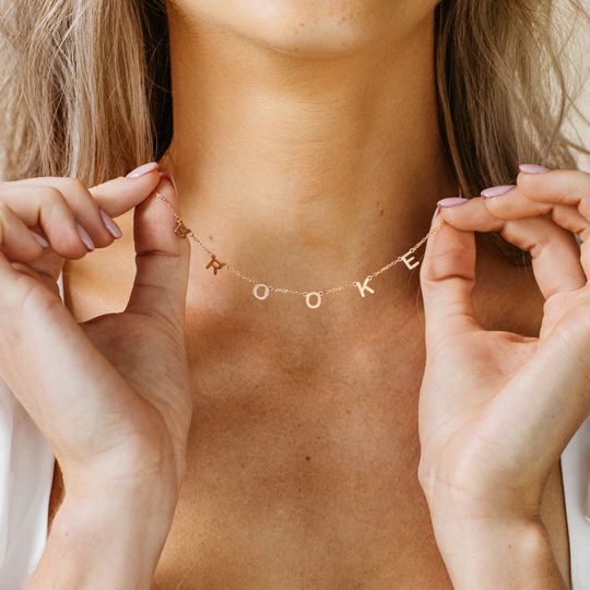 Discover Letter Necklace By Caitlyn Minimalist Alphabet Necklace