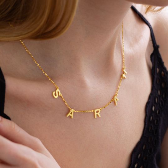 Discover Custom Letter Alphabet Name Necklace