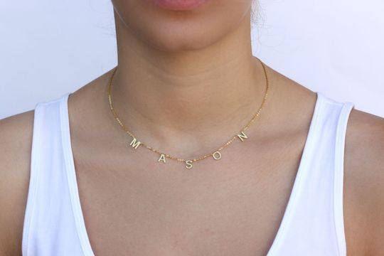 Discover Personalized Letter Alphabet Name Necklace