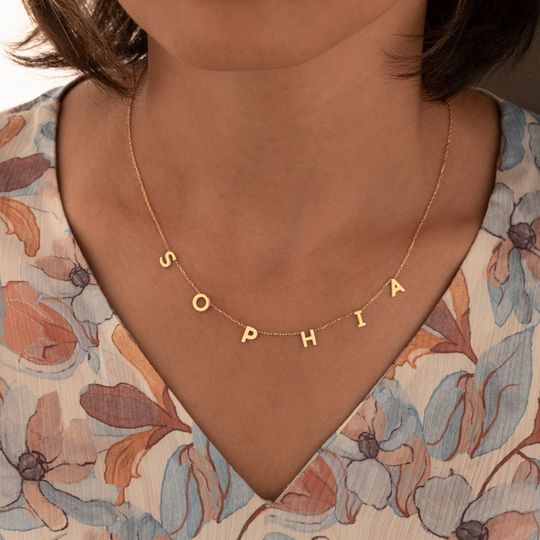 Discover Personalised Initial Alphabet Name Necklace