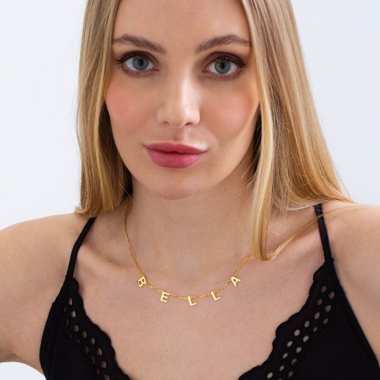Discover Dangle Name Initial Alphabet Necklace