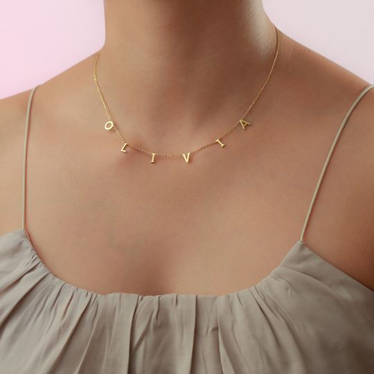 Discover Personalized Name Initial Alphabet Necklace