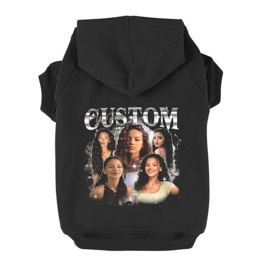 Discover Custom Dog HoodieDog Hoodiewith Owner's Face Personalized 90's Photo Hoodie