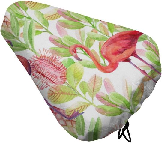 Discover Waterproof Flamingo Flower Bike Seat Cover