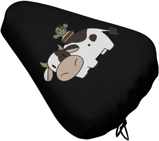 Discover Cow and Flower Cactus Waterproof Bike Seat Cover