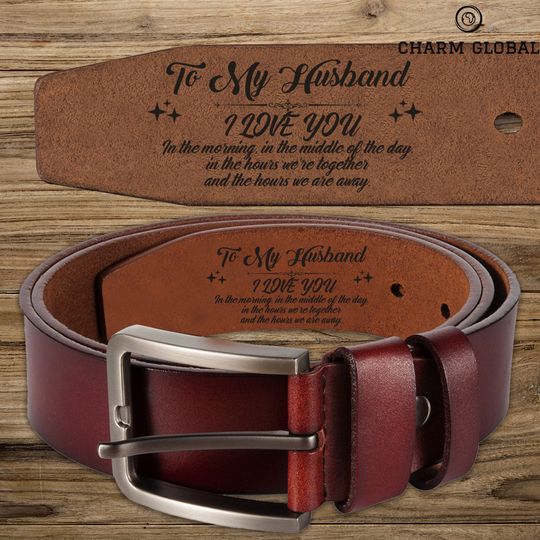 Discover Presonalized Leather Belt, Anniversary Gift for Husband, Groomsmen Gift, Cool Gifts for Him