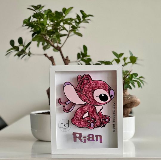 Discover Angel Paper Flower Shadow Box | Wall Decor