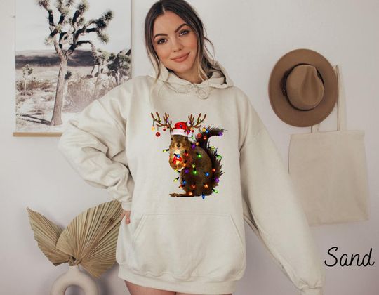 Discover Christmas Lights Squirrel Hoodie