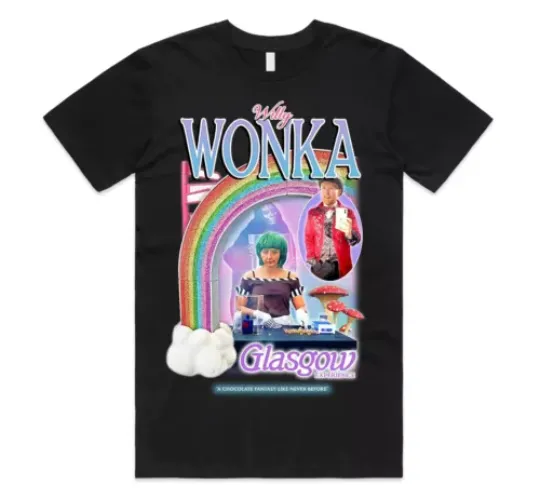Discover Willy Wonka Glasgow Experience Homage T-shirt