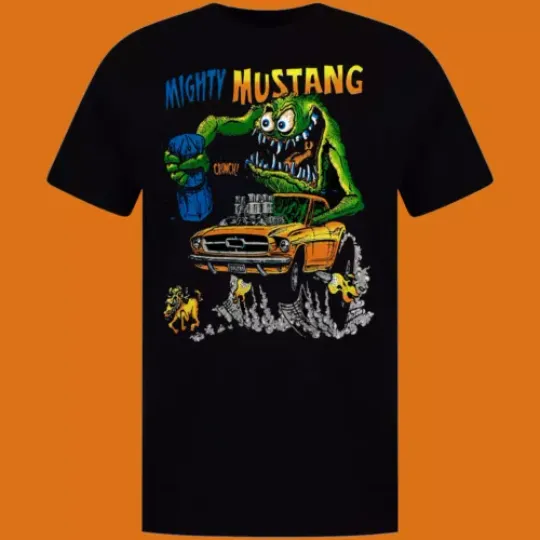 Discover ED ROTH RAT FINK ORIGINAL MIGHTY MUSTANG BLACK T-Shirt