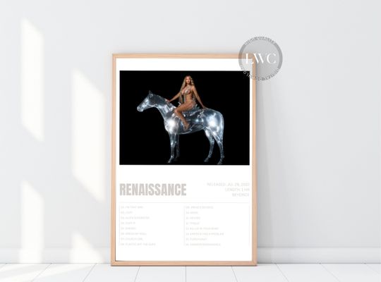 Discover Renaissance Beyonce Digital Album Poster Music Print Hip Hop Beyonce Poster