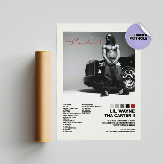 Discover Lil Wayne Posters / Tha Carter II Poster / Album Cover Poster